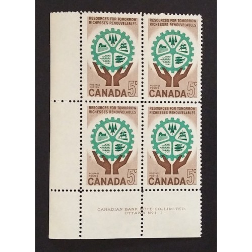 Canada 395 Plate Block LL No. 1-1 VF MNH