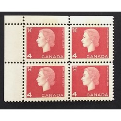 Canada 404iv Corner Block UL F-VF MNH