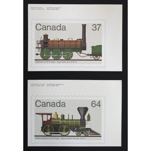 Canada 999-1002|1036-9 Canadian Locomotives Post Cards