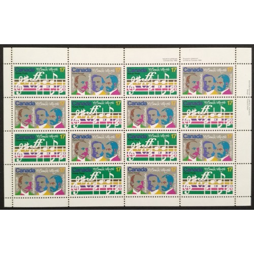 Canada 858a Mini Pane UR Inscription MNH