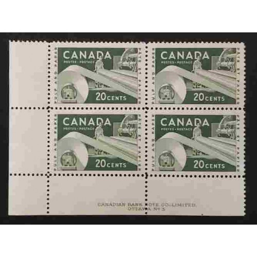 Canada 362 Plate Block LL No. 3 VF MNH