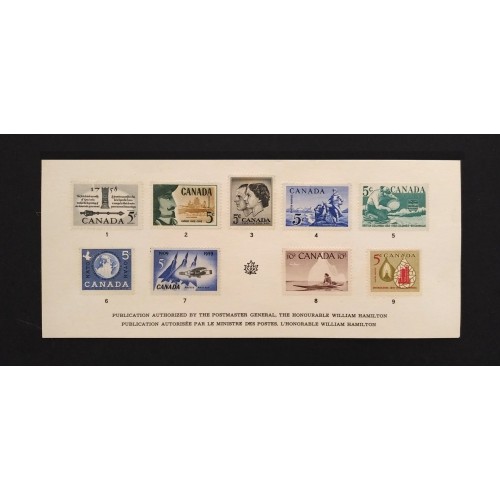 Canada SA1 1959 Souvenir Card w/o Envelope