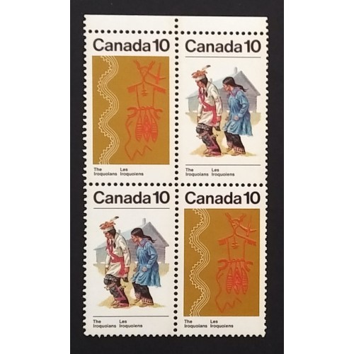 Canada 580 Block - Embossing Error VF MNH