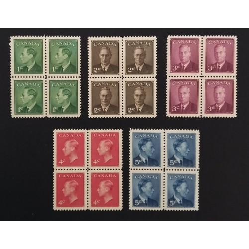 Canada 289-93 Blocks VF MLH