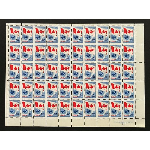 Canada 453 Sheet Plate No. 1 MNH
