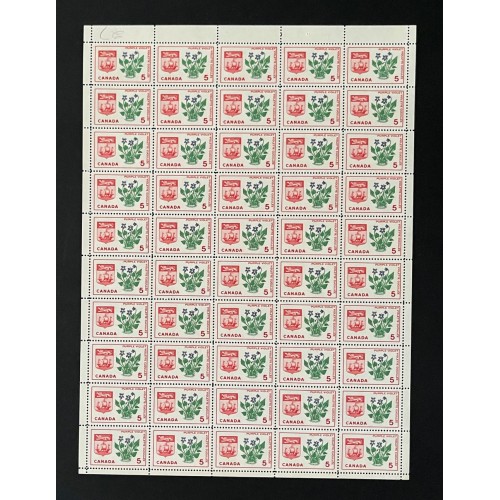 Canada 421 Sheet Field Stock MNH