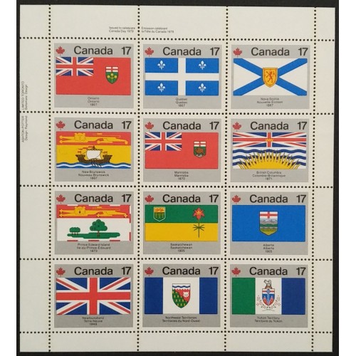 Canada 832a Mini Pane UL Inscription MNH