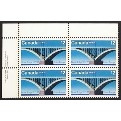 Canada 737ii Plate Block UL VF MNH