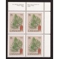 Canada 721 Plate Block UR No. 1 VF MNH