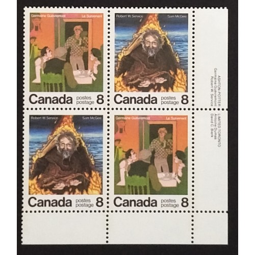 Canada 696aiii Plate Block LR VF MNH