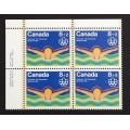 Canada B4 Plate Block UL VF MNH