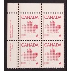 Canada 907 Plate Block UL No. 1 VF MNH