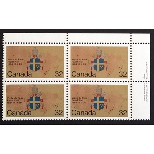 Canada 1030 Plate Block UR VF MNH