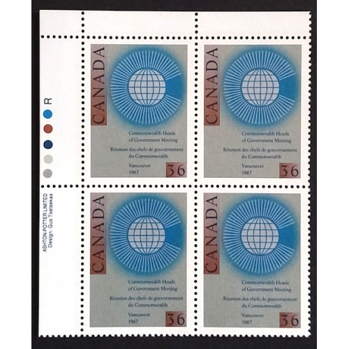 Canada 1147 Plate Block UL VF MNH