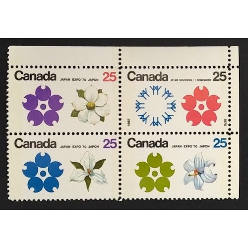 Canada 511ab Corner Block UR VF MNH