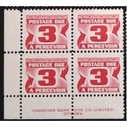 Canada J30 Plate Block LL VF MNH