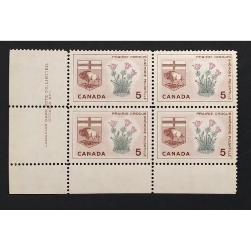 Canada 422 Plate Block LL No. 1 VF MNH