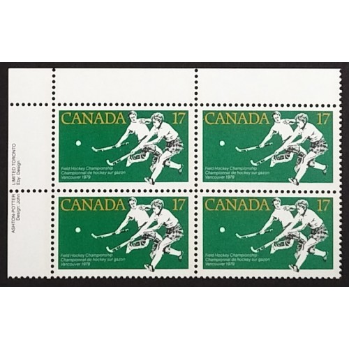 Canada 834 Plate Block UL VF MNH