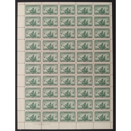 Canada 282 Sheet Plate No. 1 XF MNH