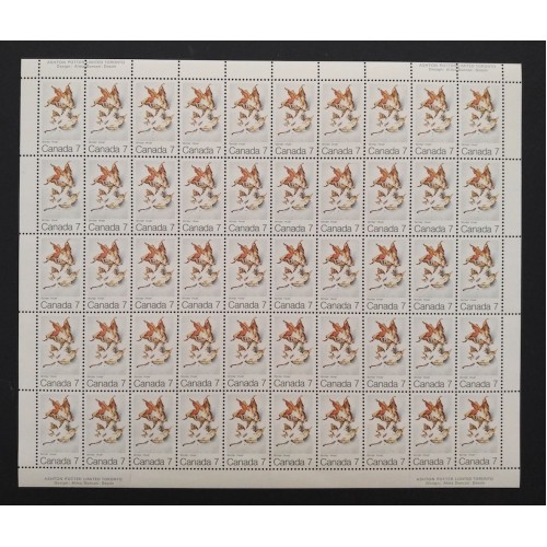 Canada 538 Sheet with Varieties