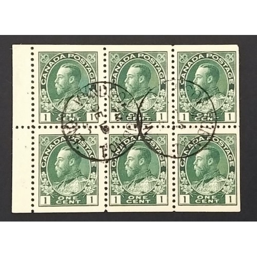 Canada 104a Booklet Pane F-VF Used