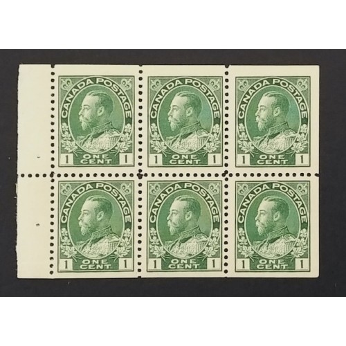 Canada 104a Booklet Pane VF VLH