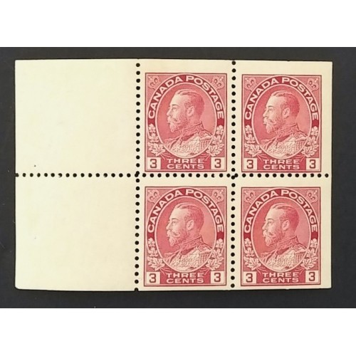 Canada 109a Booklet Pane F MNH