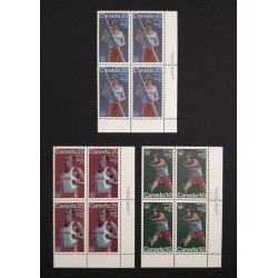Canada 664-6 Plate Blocks LR VF MNH