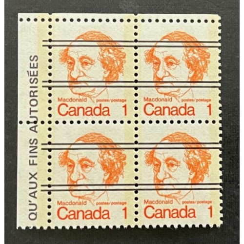 Canada 586xxi Corner Block UL VF MNH