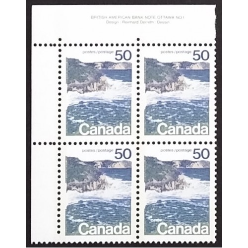 Canada 598iii Plate Block UL No. 1 VF MNH