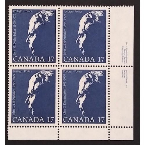 Canada 859i Plate Block LR VF MNH