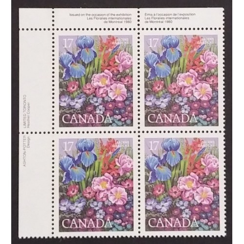 Canada 855 Plate Block UL VF MNH