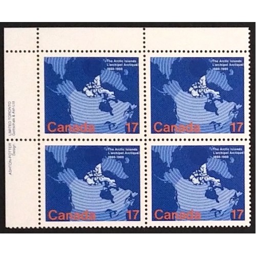 Canada 847 Plate Block UL VF MNH