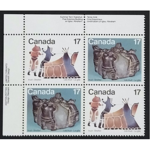 Canada 836a Plate Block UL VF MNH