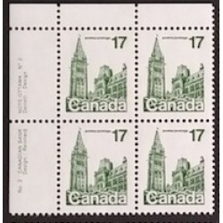Canada 790 Plate Block UL No. 2 VF MNH