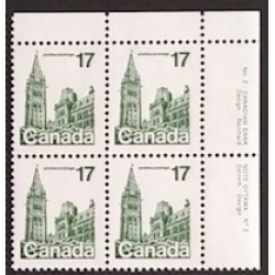 Canada 790 Plate Block UR No. 2 VF MNH