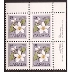 Canada 787 Plate Block UR No. 1 VF MNH