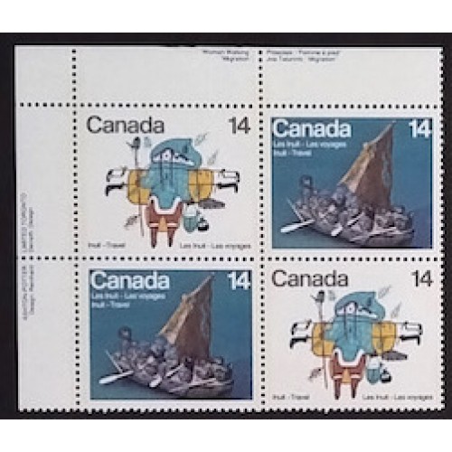 Canada 770a Plate Block UL VF MNH