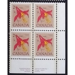 Canada 707 Plate Block LR No. 1 VF MNH