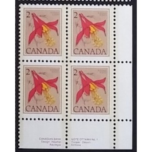 Canada 707 Plate Block LR No. 1 VF MNH
