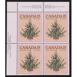 Canada 900 Plate Block UL VF MNH