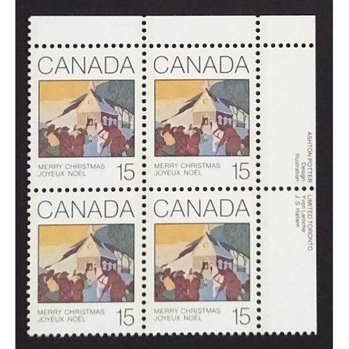 Canada 870 Plate Block UR VF MNH
