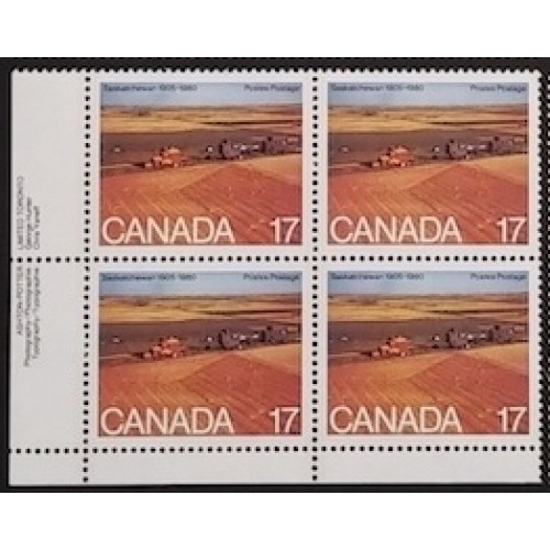 Canada 863 Plate Block LL VF MNH