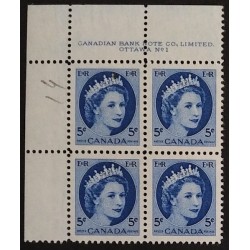Canada 341 Plate Block UL No. 1 VF MNH