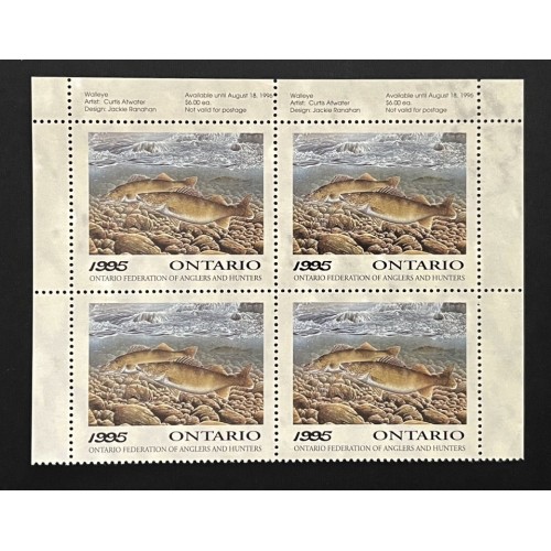 Canada OW3b 1995 Ontario Federation of Anglers and Hunters\' Fish and Wildlife Conservation Mini Sheet MNH