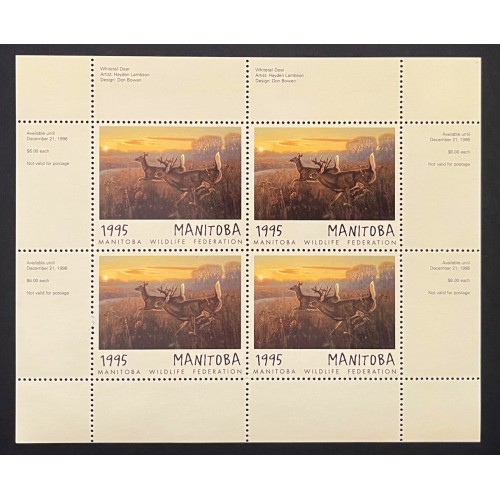 Canada MWF2b 1995 Manitoba Wildlife Federation Habitat Mini Sheet MNH