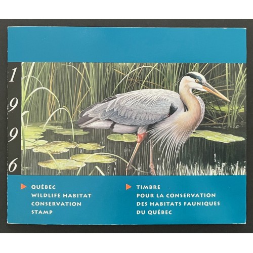 Canada QW9B 1996 Quebec Wildlife Habitat Conservation Mini Sheet MNH
