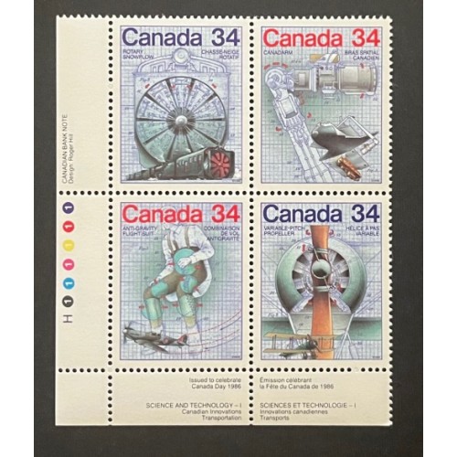 Canada 1102a Plate Block LL VF MNH