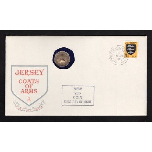 Jersey New 20p Coin FDC