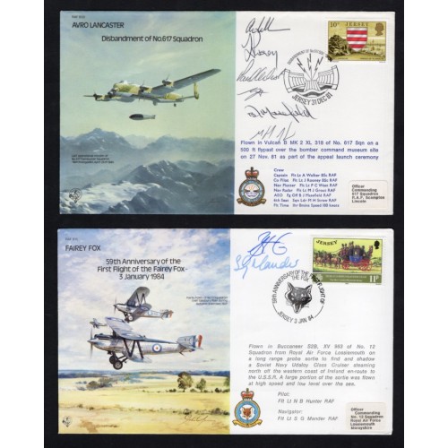 Jersey Anniversary Flight Covers Autographed - 16 diff.